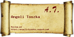 Angeli Toszka névjegykártya